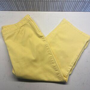 Susan Bristol Yellow Cropped Pants, Size‎ 14